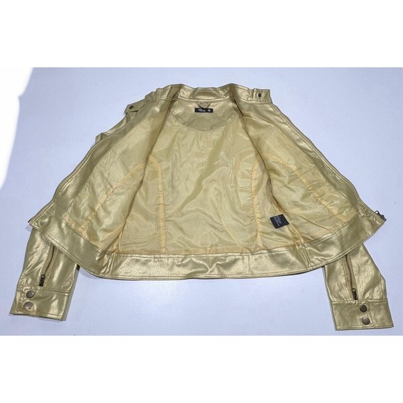 Liberty Collection Gold Girls Biker Jacket Size L - Picture 5 of 8